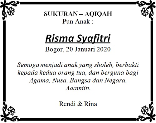 Featured image of post Kartu Pemberian Nama Pada Bayi Wb dengan memohon rahmat dan ridho allah swt kami mengharap kehadiran bapak saudara pada acara tasyakuran dan marhabanan anak kami yang diberi nama