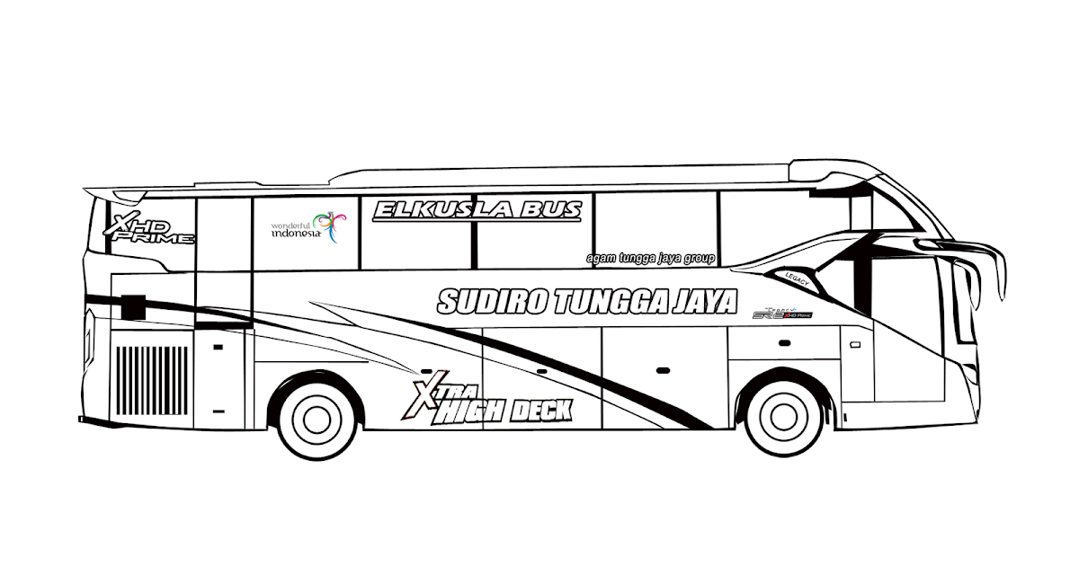 Mewarnai Gambar Bus