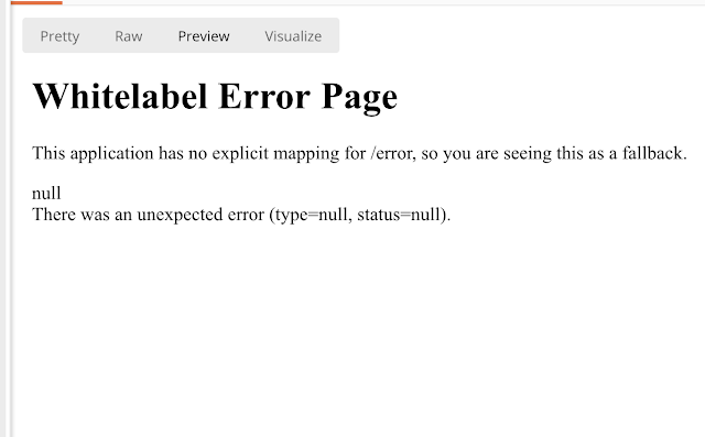 default whilelebel error page 
