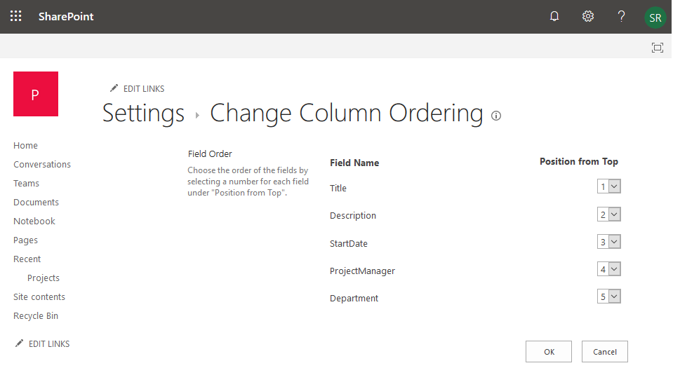 SharePoint Online Change Column Order in List using PowerShell