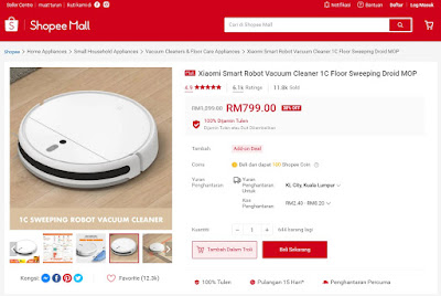 Review Xiaomi Vacuum Cleaner 1C Malaysia