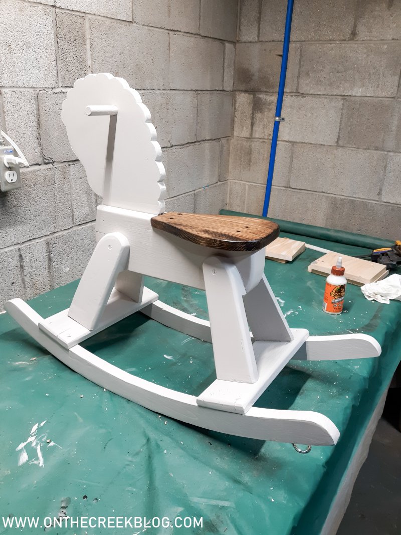 A little rocking horse gets a super cute makeover | On The Creek Blog