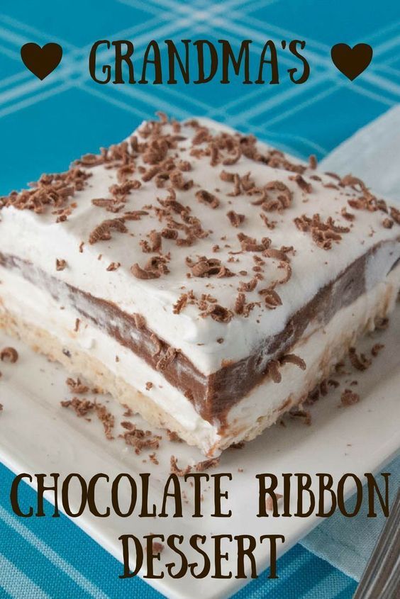 CHOCOLATE RIBBON DESSERT RECIPE onestopyaya