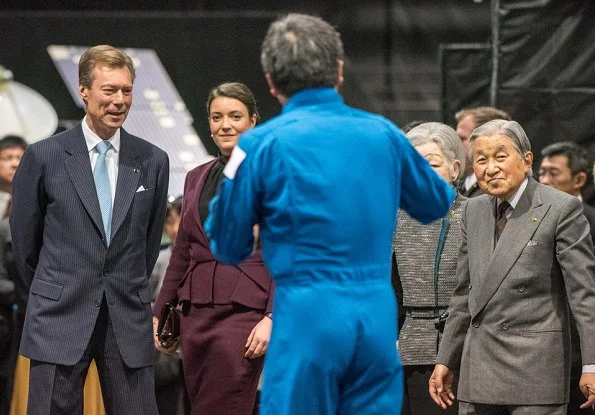 Grand Duke Henri, Princess Alexandra, Emperor Akihito, Empress Michiko visited JAXA’s Tsukuba Space Center