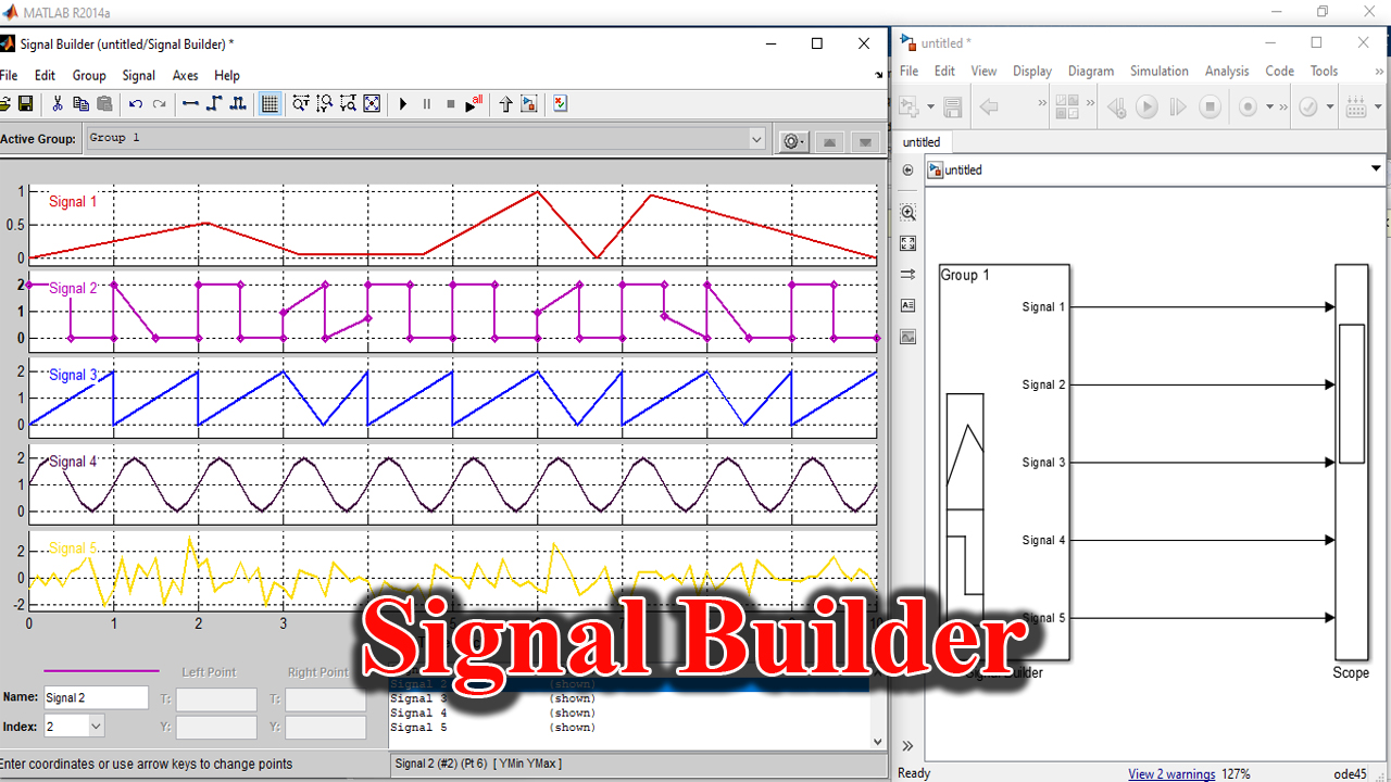 Hướng dẫn sử dụng khối signal builder trong MATLAB Simulink