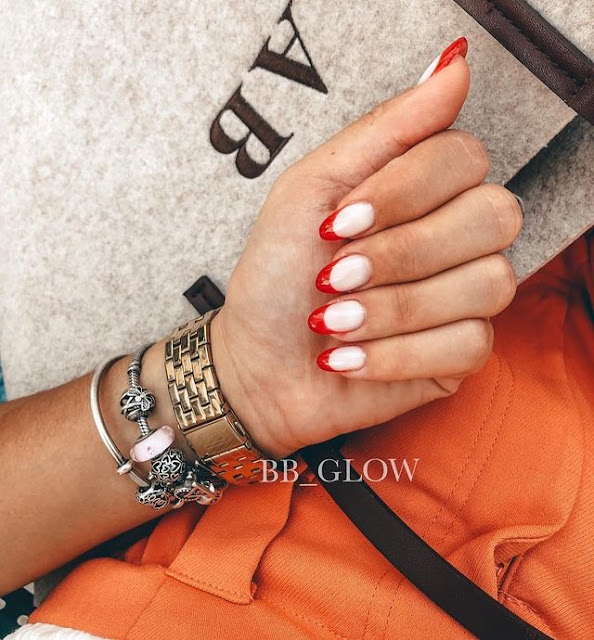 NAILS TOP ARTISTS THESSALONIKI νυχια γαλλικο κοκκινο ασπρο