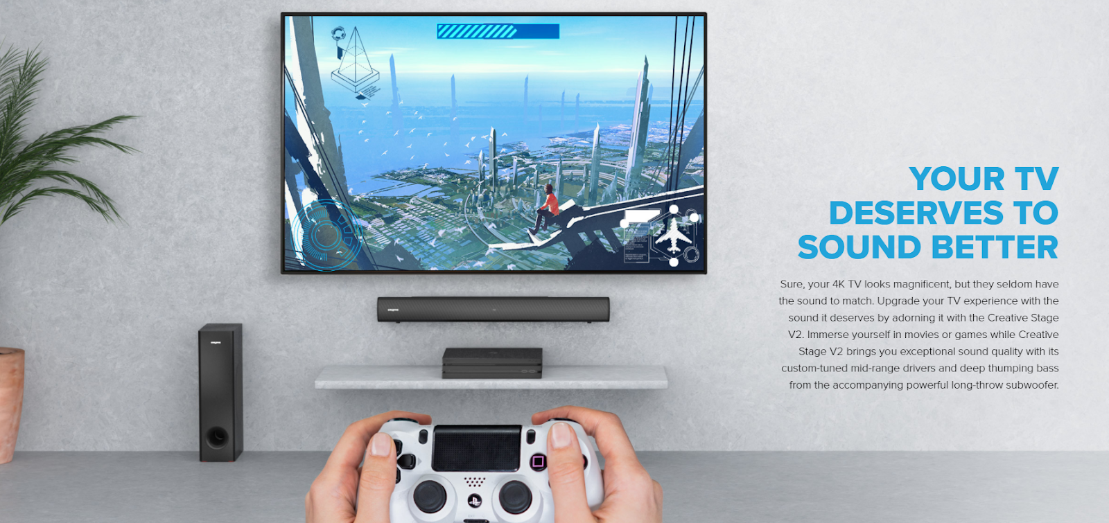 Creative Stage V2 Soundbar With SubWoofer launched in India - 2.1 Channel Audio