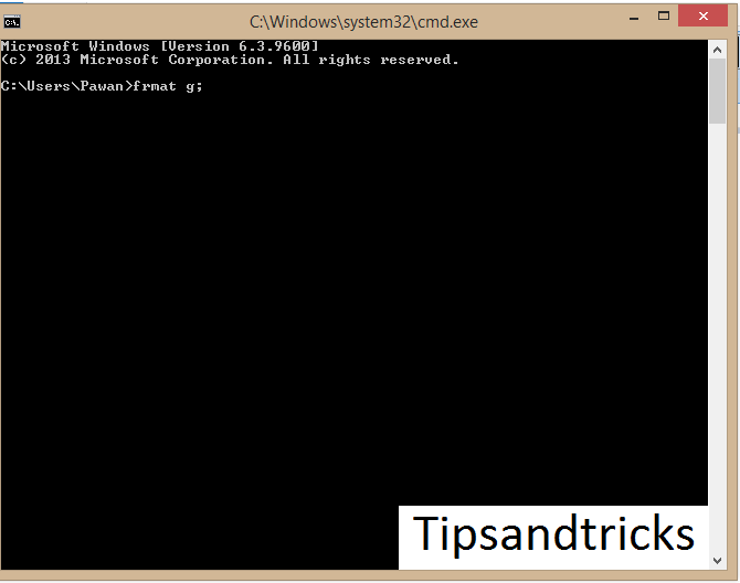 FORMAT PENDRIVE USING CMD
