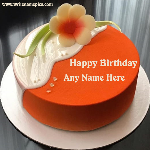 Happy Birthday Flower Cake With Name Edit Option Birthday Wishes