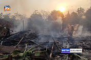 Diduga Akibat Korsleting Listrik, 6 Rumah Di Bojonegoro Terbakar