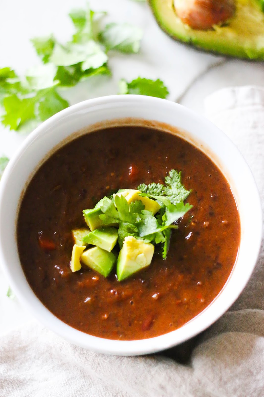 Quick and Easy Vegan Black Bean Soup