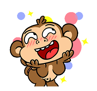 LINE Official Stickers - What The Monkey Example with GIF Animation