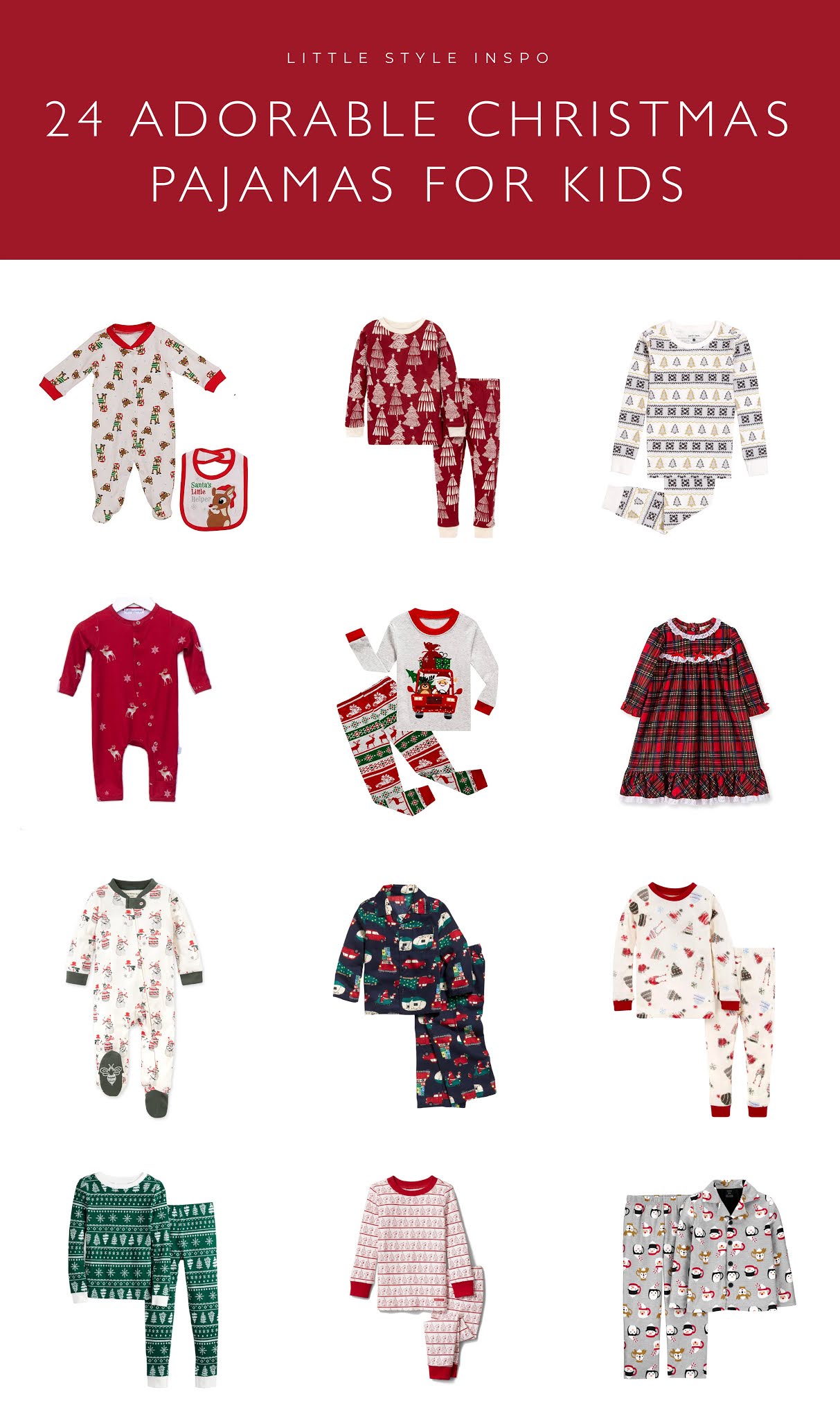 Cute and Festive Christmas Pajamas for Kids Little Style Inspo
