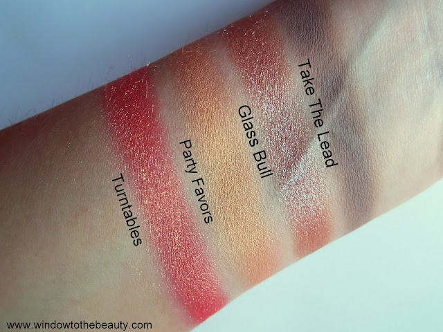 Colourpop Glass Bull and Turntables shade swatches