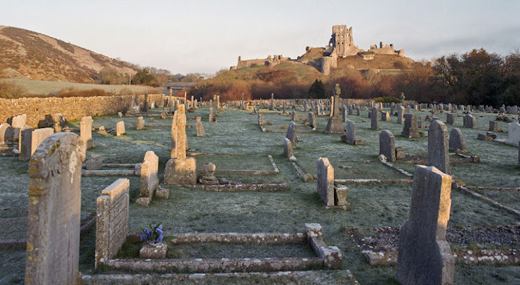 Corfe Castle, Dorset, from the Cemetery