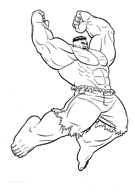 Best hulk coloring page, cartoon coloring pages