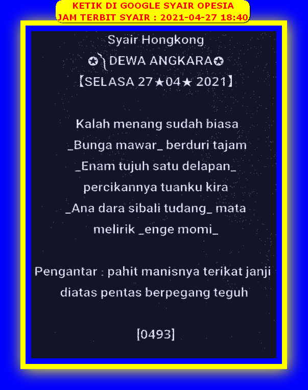 Kode Syair Lereng Lawu