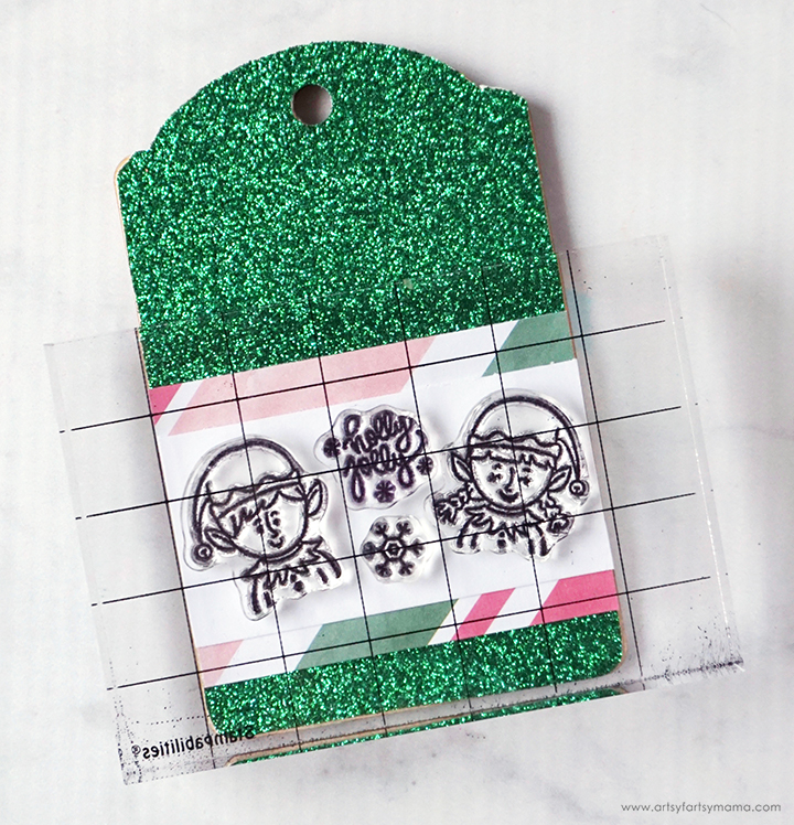 Stamped Christmas Gift Tag