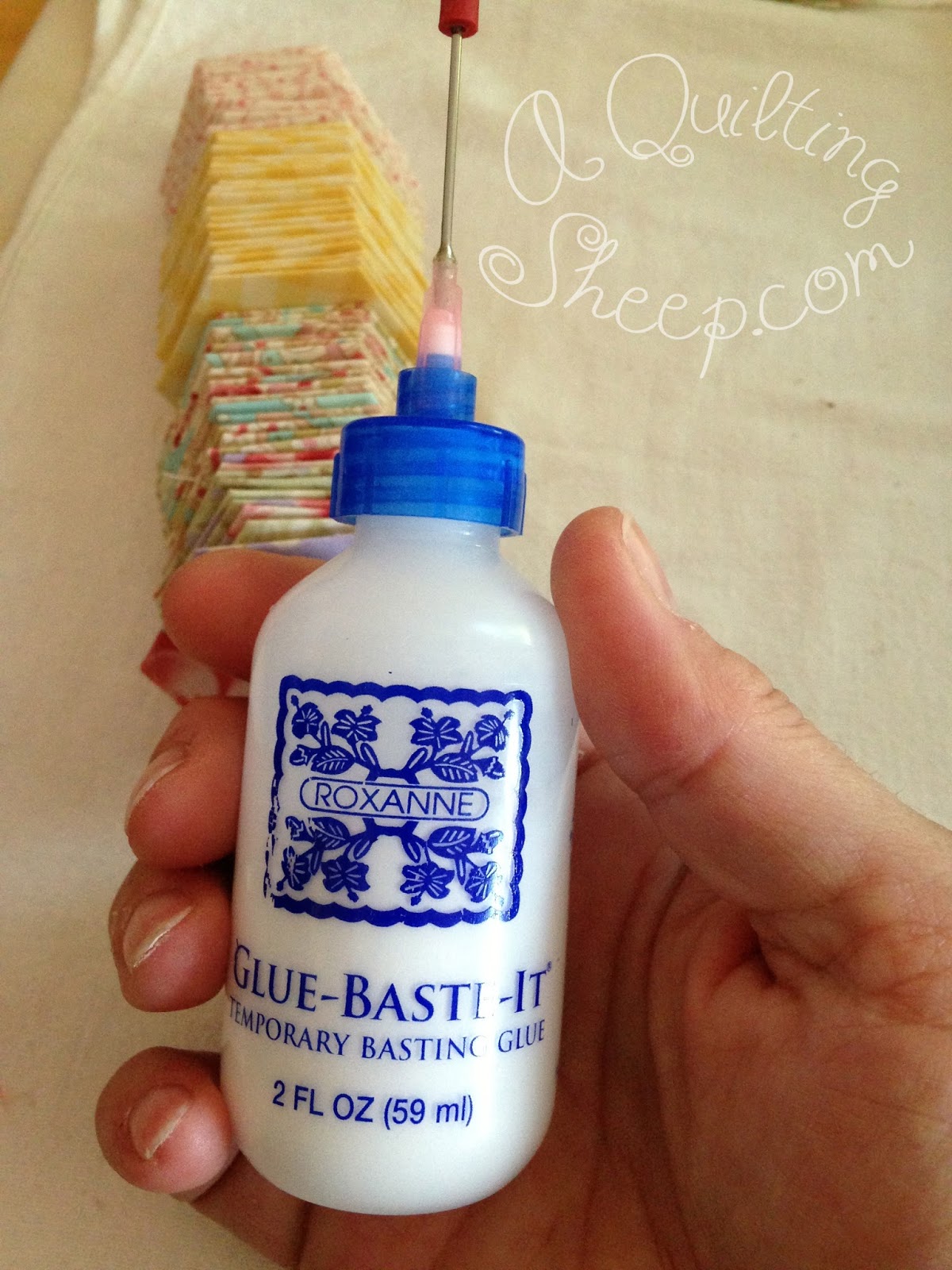 A Quilting Sheep Glue Basting Hexies My Way