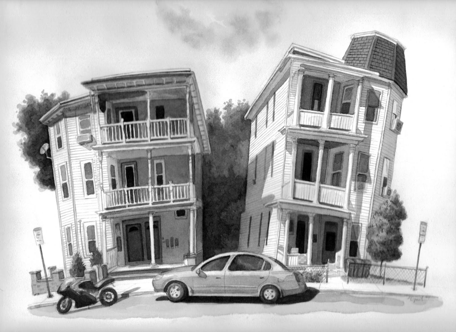 Boston's Weed The TripleDecker Urban Sketchers