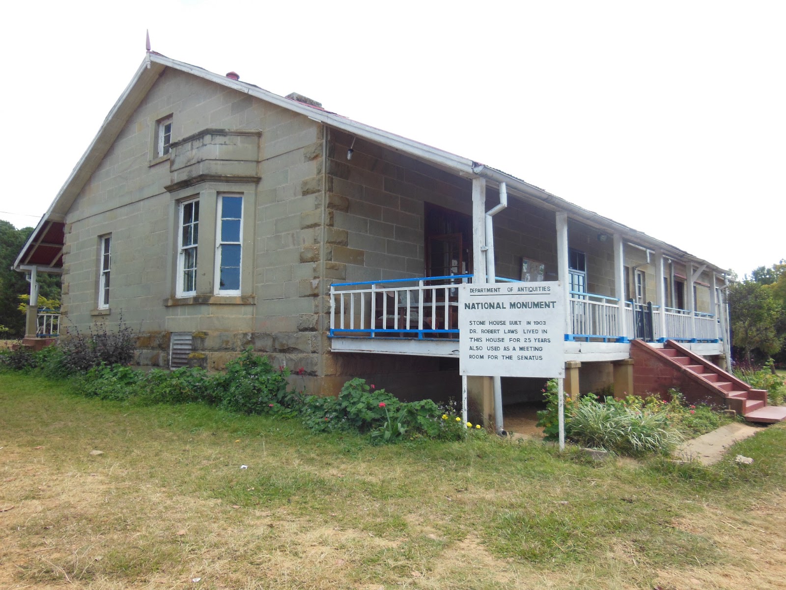 Leo in Malawi Livingstonia Buildings
