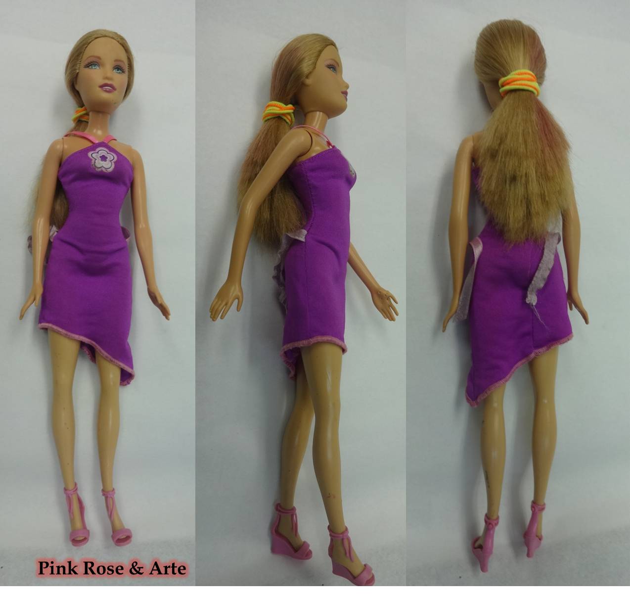 Roupa P/ Boneca Barbie + 2 Sapatos Roupinha Fashion Chic 02f