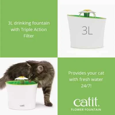 Catit Water Drinking Flower Fountain for Cats