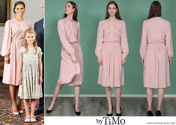 Crown Princess Victoria wore ByTiMo Queen day dress dusty pink