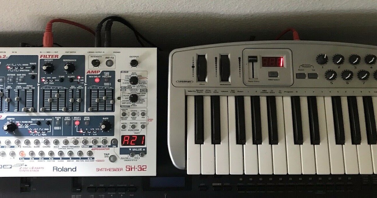 MATRIXSYNTH Roland SH32 + Midiman Oxygen 8 Controller