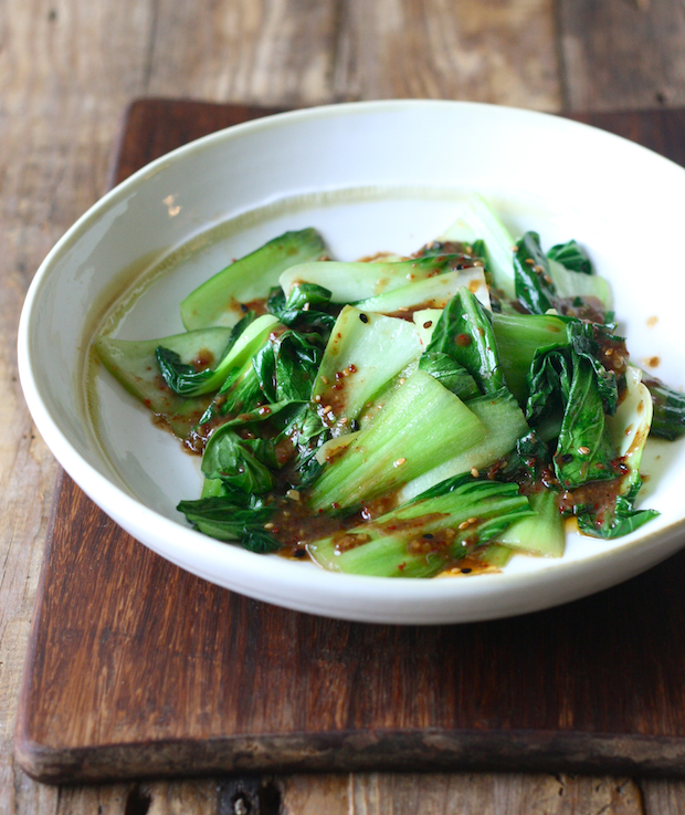 Bok Choy Stir-Fry with Zesty Miso Dressing by SeasonWithSpice.com