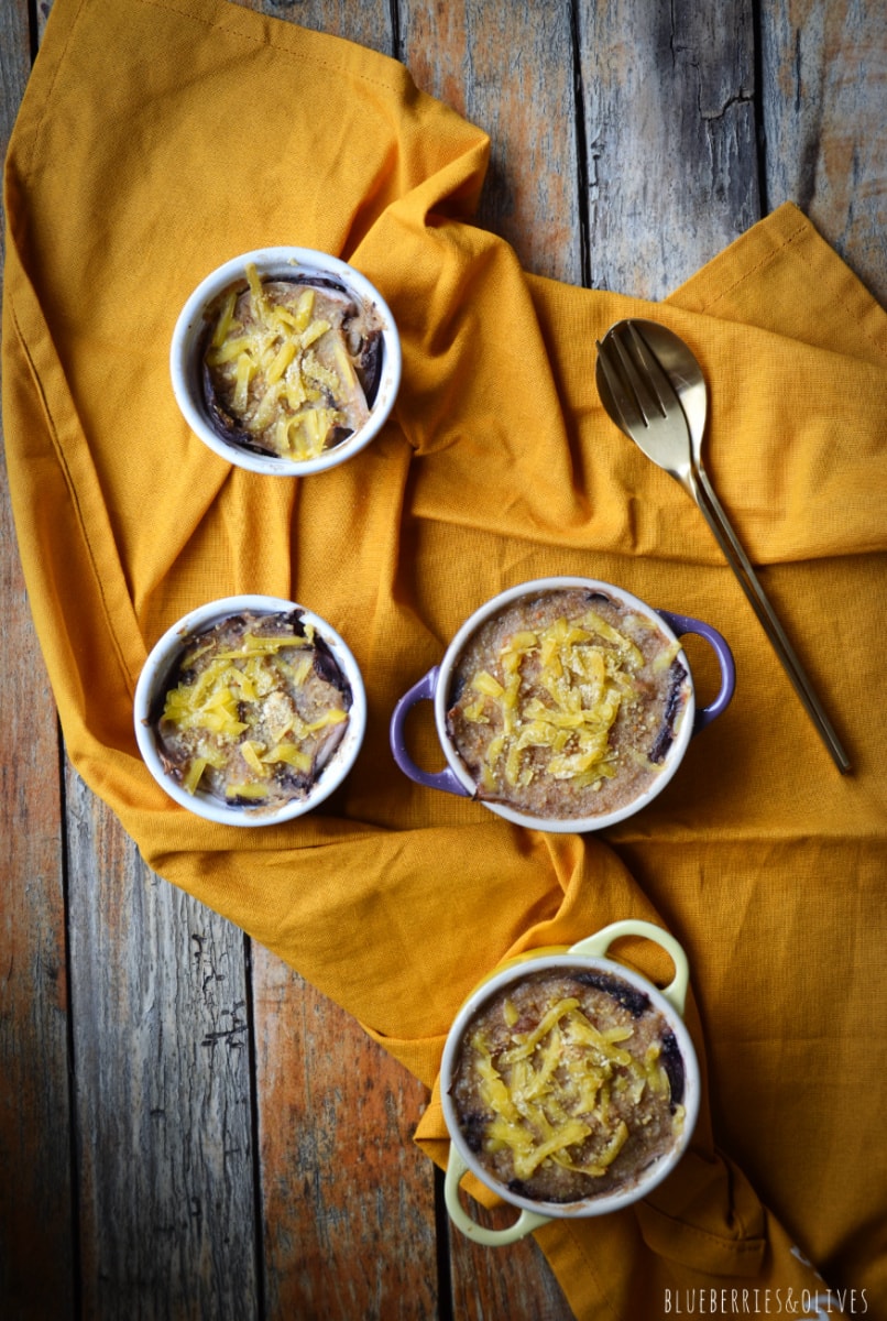 CHICORY LASAGNE SERVED IN MINI COCOTTES,GOLDEN CUTTLERY