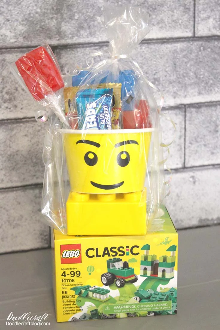 LEGO Paper Cup Faces Party Favors
