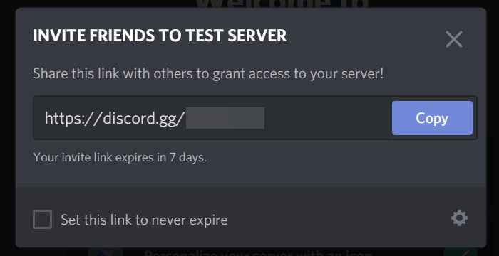 DiscordServerのリンクを招待