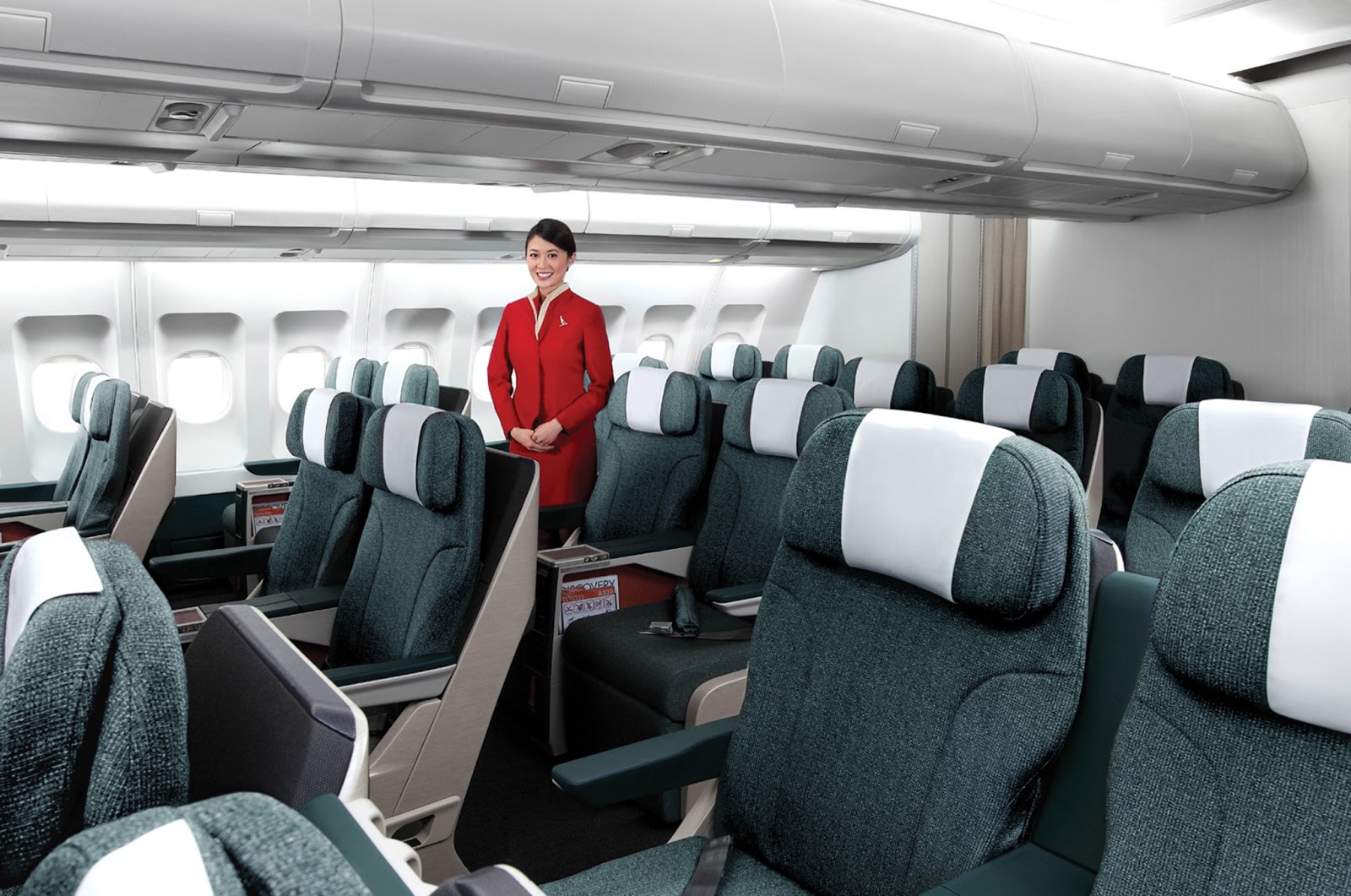 Business Class Interior Of Airbus A330 300 Of Cathay Pacific