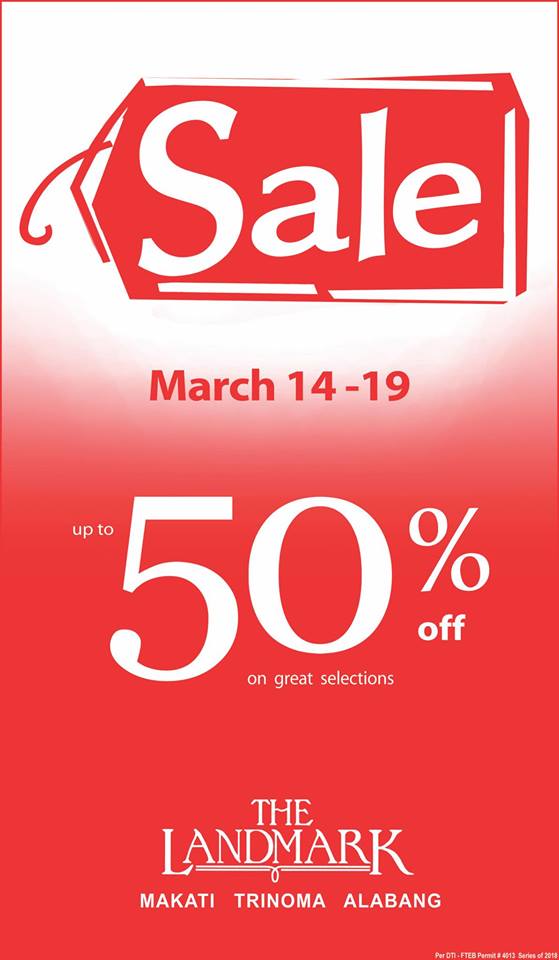 Manila Shopper The Landmark SALE March 1419 2018
