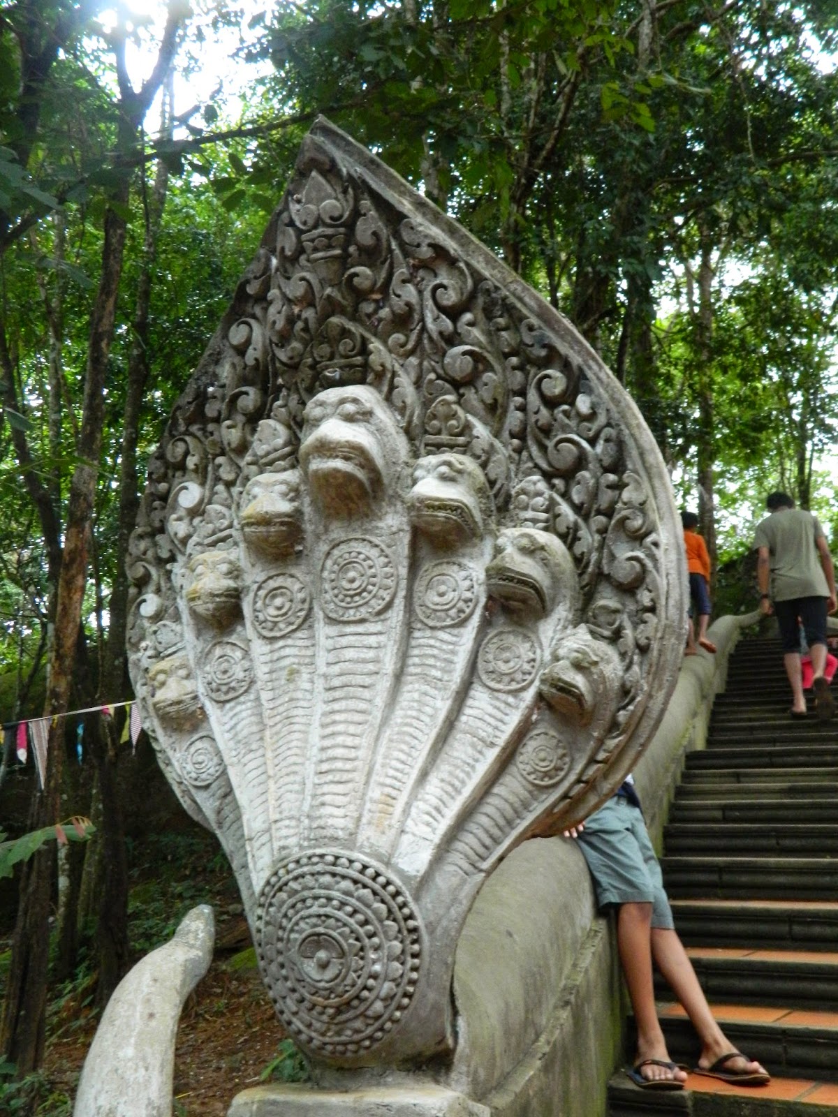 Naga - the mighty snake depicted almost everywhere in the place of handails in Cambodia