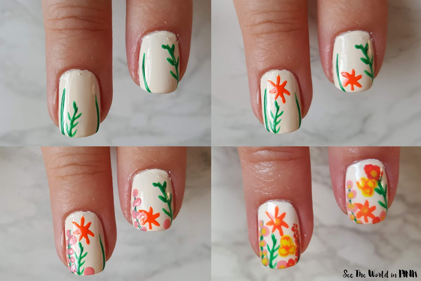 Manicure Monday - Summer Floral Nail Art 