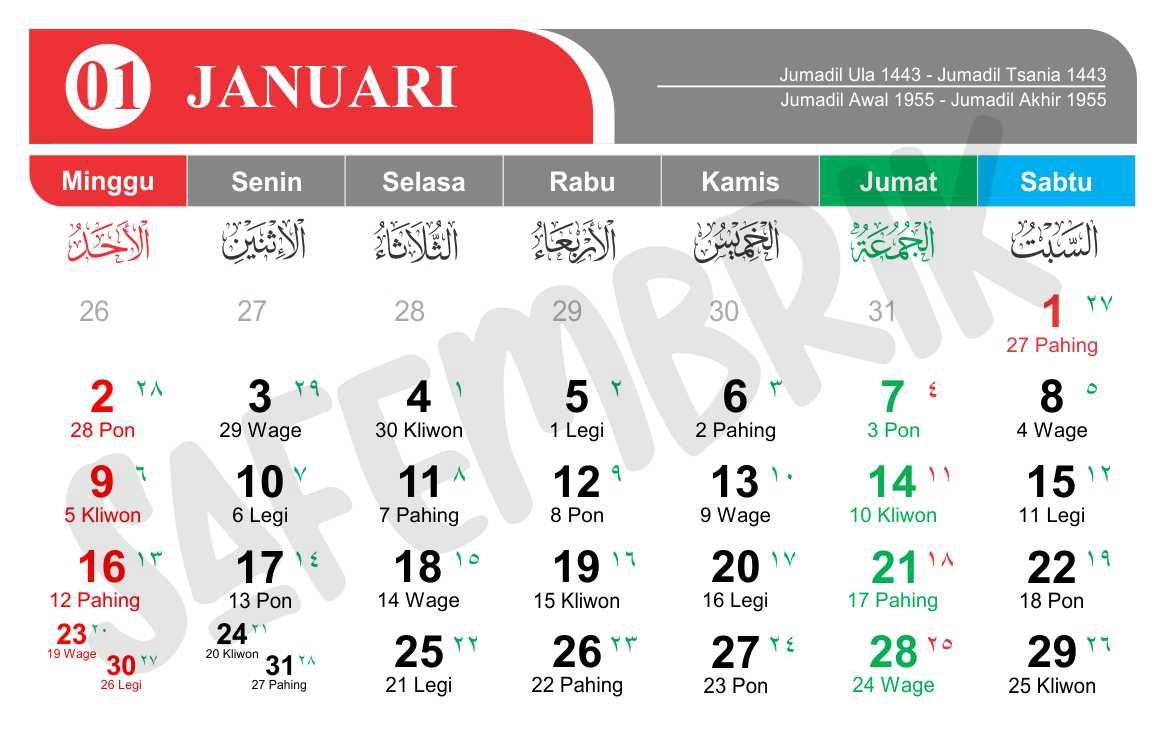 Kalender Masehi Tahun 2022 Lengkap Jawa Hijriyah Dan Hari Libur