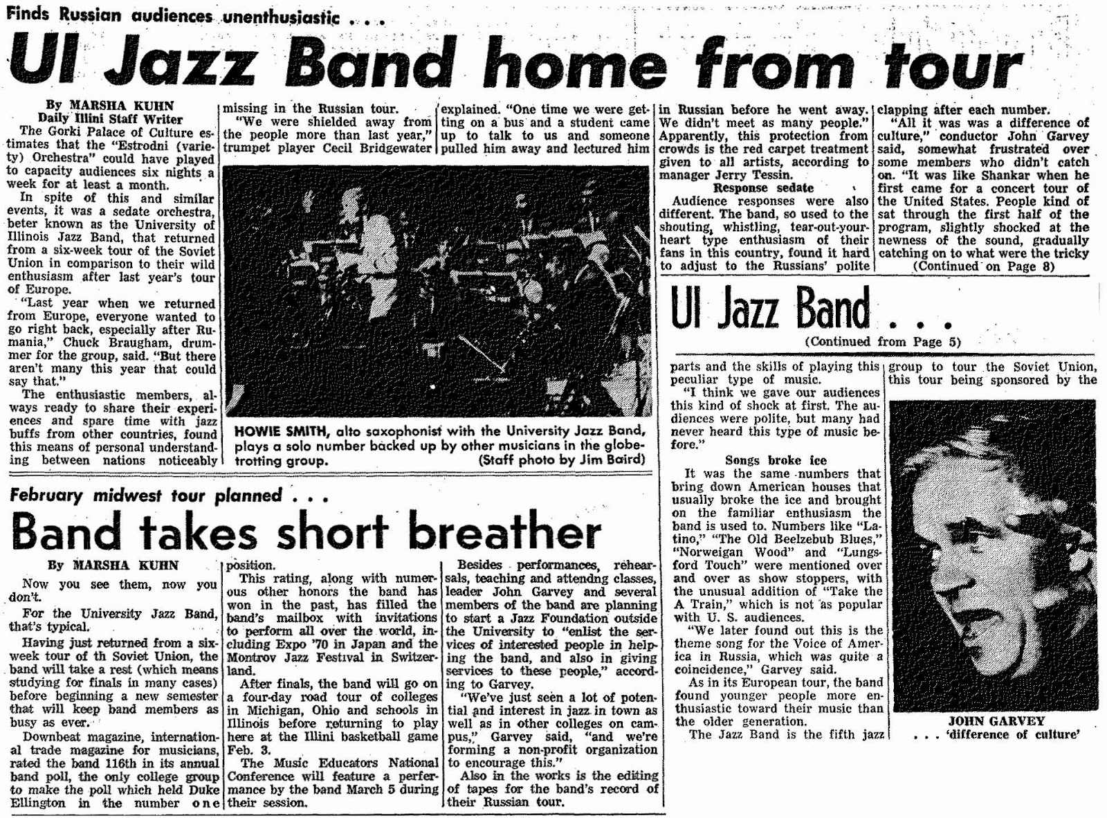 John Garvey and the University of Illinois Jazz Band: 1969/1970