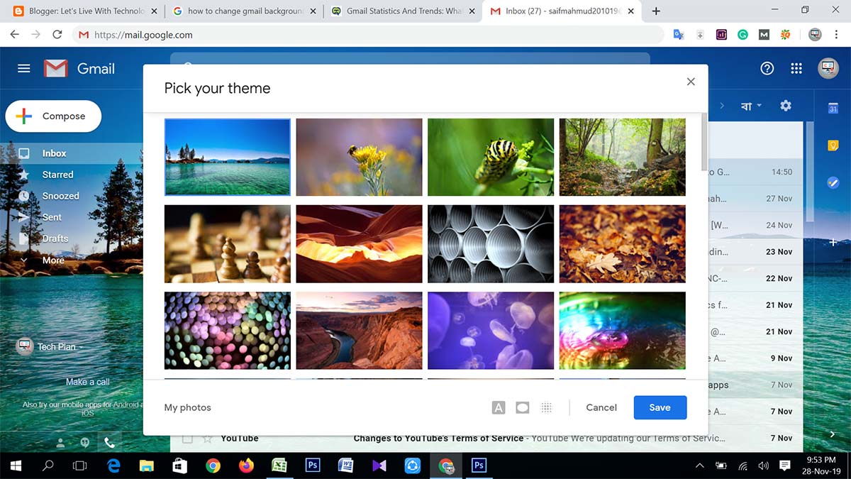 How to Change Gmail Background with Few Easy Steps Let's Live With