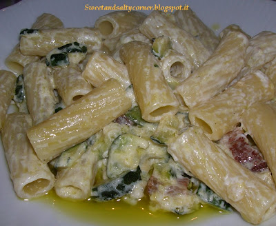 rigatoni zucchine e pancetta