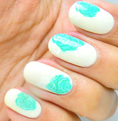 nail aqua turquoise roses colors amazing cubbiful nails created