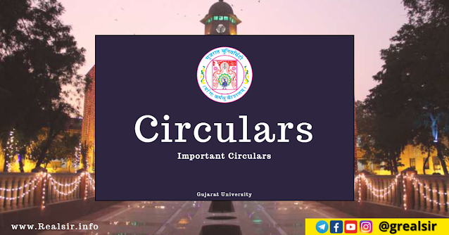 important circulars of Gujarat University important circulars - Gujarat University