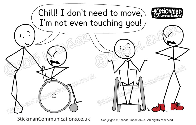Leaning on wheelchairs...why do people get so cross?