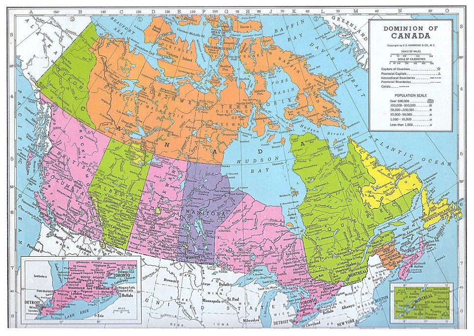 Printable Free Map Of Canada