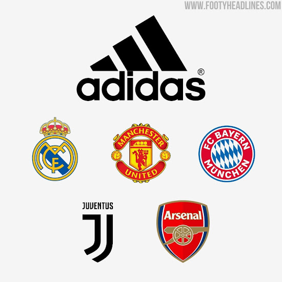 adidas sponsored football clubs