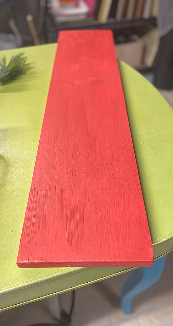 Red painted board