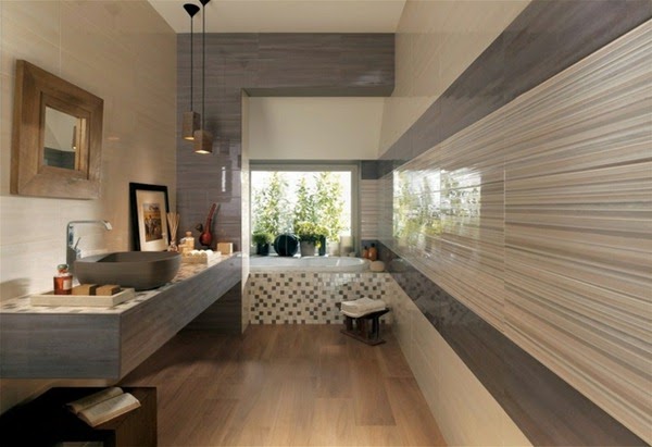 Modern bathroom tiles oasis in neutral colors