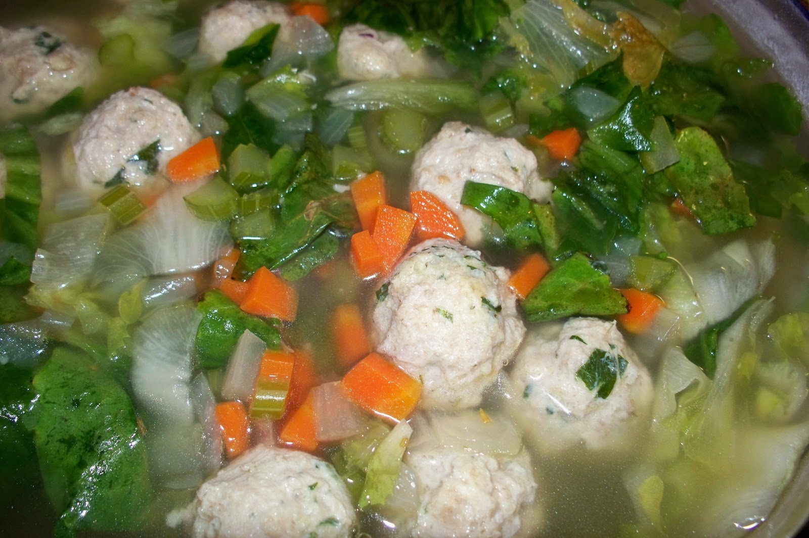 THE FOOD OF LOVE Turkey Meatball and Escarole Soup