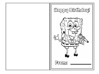 Happy birthday greeting card colorin page